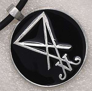 Sigil of Lucifer Seal of Satan Pewter Pendant/Necklace  