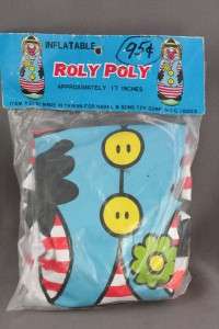 Vintage NADEL & SONS NOS Toy Inflatable Roly Poly Clown  