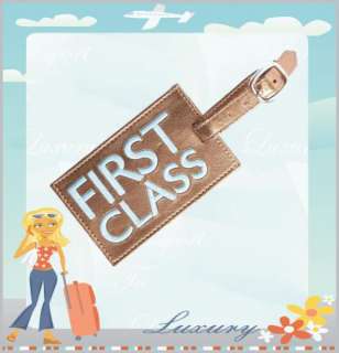 Bombay Duck London First Class Luggage Tag Gold New  