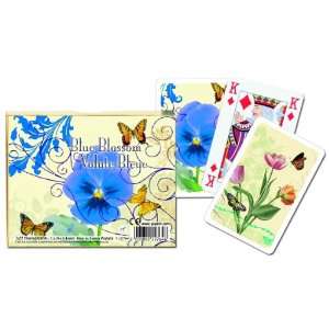 Blue Blossoms   Double Deck Playing Cards Toys & Games