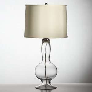 Simon Pearce   Sterling Round Hand Blown Glass Lamp