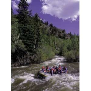  People Rafting in Blue River North of Silverthorne, CO 