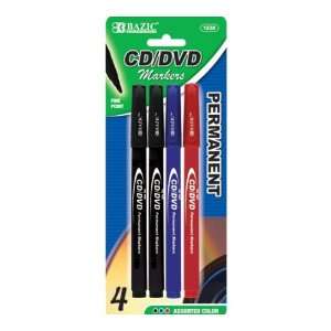  Bazic 1238 24 Asst. Color CD DVD Permanent Marker  Pack of 