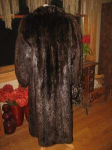 Excellent Medium Large Beaver Fur Swing Jacket Coat #267c  