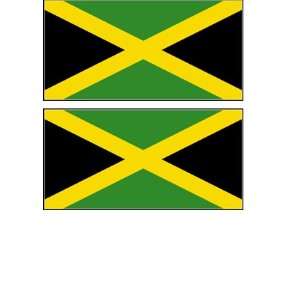 Jamaica Jamaican Flag Stickers Decal Bumper Window Laptop Phone Auto 