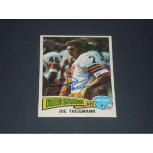  Joe Theismann Rookie Signed 1975 Topps Card #416 JSA 