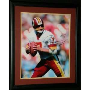 Signed Joe Theismann Picture   framed 16x20   Autographed 
