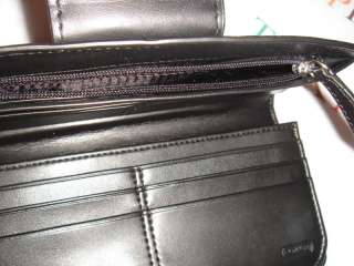 NWT COACH~Black~Ashley Leather Slim Envelope Wallet 46208  