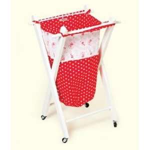  Vintage Laundry Girl Hamper Red Polka Dot Baby