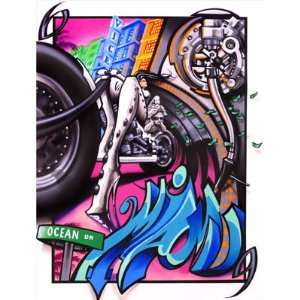 Miami Vice Card Metal Print Edition, Part of Vices Show By Graffiti 