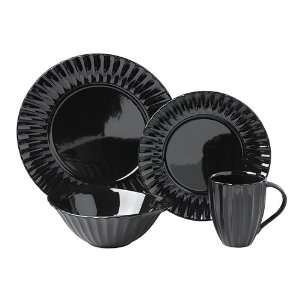 Sasaki Dynasty Black 4 Piece Place Setting, Service for 1  