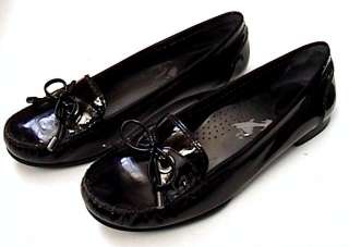 COLE HAAN Black Patent Leather Loafers Shoes Sz 11 B  