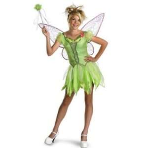  Womens Tinkerbell Costume Dress with Wings Juniors Medium 