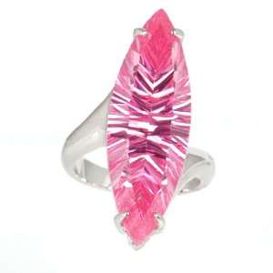  Concave Pink CZ Ring Jewelry