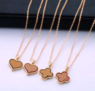   lucky and love golden pendant Collarbone chain Necklace girls lady EJM
