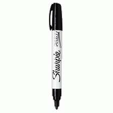 12 Sharpie Paint Black Oil Based Markers Med Point New 071641349414 