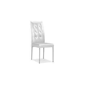  Zuo Modern Tuft Dining Chair Silver Glossy   102243