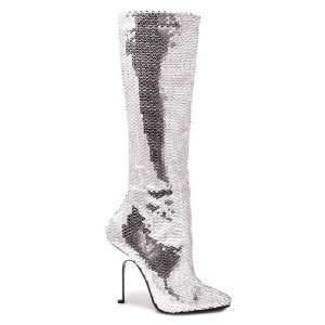 Lets Party By Ellie Shoes Tin (Silver) Adult Boots / Silver   Size 9