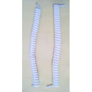  White 30 Coil Elastic Shoelaces
