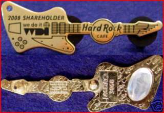 Hard Rock Cafe SHAREHOLDERS We Do It Staff GUITAR PIN #44973  