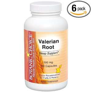  Botanic Choice Valerian Root, 500 mg., 60 Capsules (Pack 
