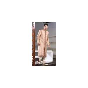  Beige Jamewar Sherwani