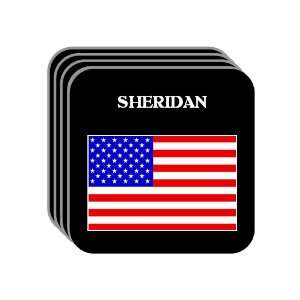  US Flag   Sheridan, Wyoming (WY) Set of 4 Mini Mousepad 