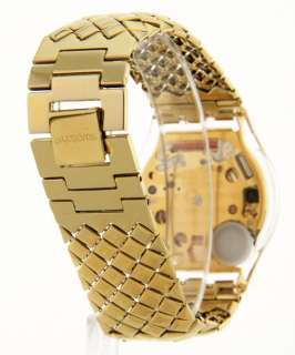 Womens Swatch Gold Plated Metal Swiss SFK184A Fashion Watch New 