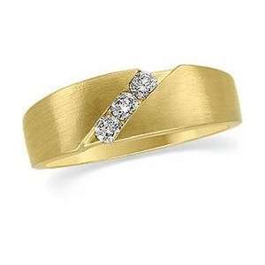  14K Yellow Gold Diamond Wedding Band Ring 