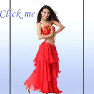 New Beautiful and Charming elegant Belly Dance Spiral Skirt Royal 