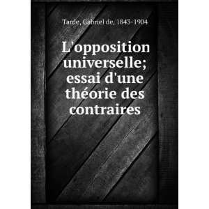  Lopposition universelle; essai dune theÌorie des 