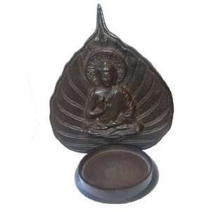  Buddha Candle Holder 01 Brown Metal Sculpture Buddhist 