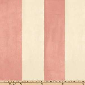  58 Wide Vintage Suede Stripe Pink/Cream Fabric By The 