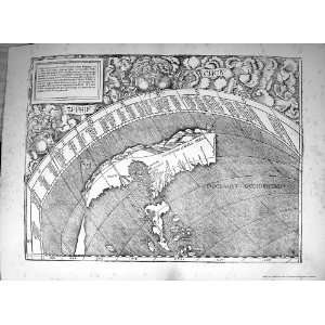  Waldseemuller Antique Map C1903 Chor Ocean Terra Incognita 