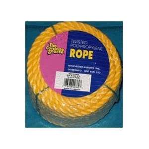  Cordage Source 360 WA Twisted Yellow Poly Rope 1/4 x 50 