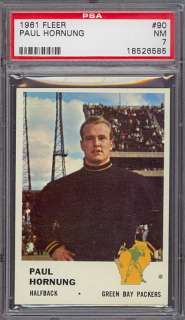 1961 Fleer #90 Paul Hornung Packers PSA 7 *272543  