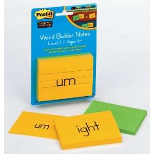  3M Post It Super Sticky Word Builder Notes (Level 2, Ages 