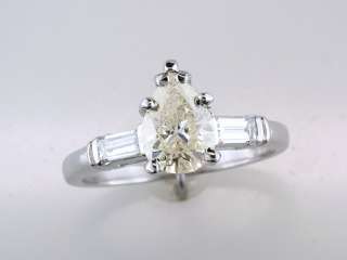   Antique 1.60ct Diamond Platinum Art Deco Engagement Wedding Ring