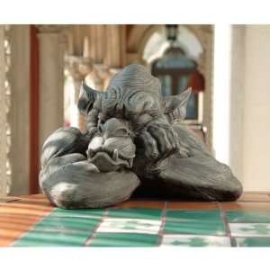  11.5 Sleeping Tired Goliath Dragon Gargoyle Sculpture 