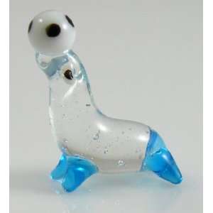   Glass Figurine Light Blue Approx. 1.25 Inches Tall