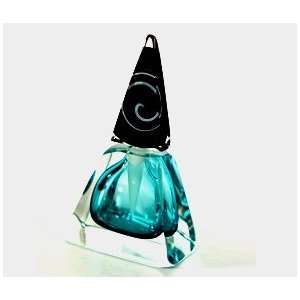 Correia Designer Art Glass, Perfume Bottle, Emerald Elite  