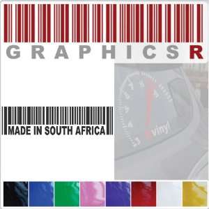 Sticker Decal Graphic   Barcode UPC Pride Patriot Made In South Africa 
