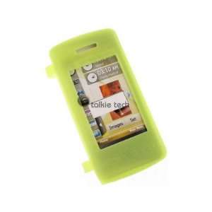  Transparent Silicone Skin Case Neon Green For LG enV Touch 