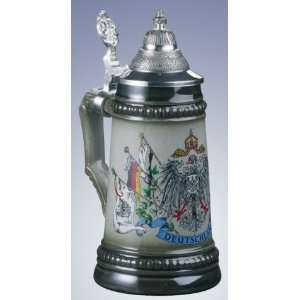  German Beer Stein with Germany Flags 1/8L