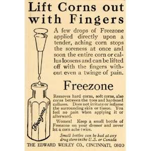   Corn Remover Bottle Edward Wesley   Original Print Ad