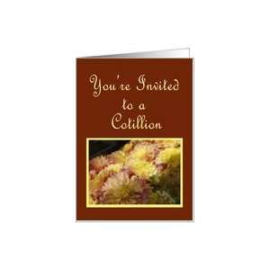  Mums and Burgundy, Cotillion Invitation Card Health 