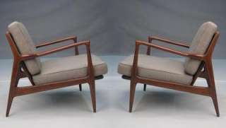 Selig Lounge Chairs Danish Modern Mid Century  