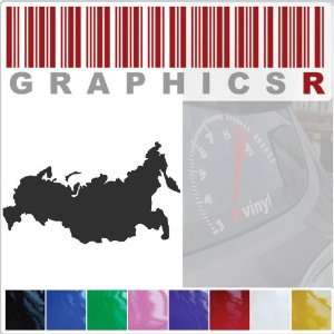  Sticker Decal Graphic   Russia Country Silouette Pride Map 