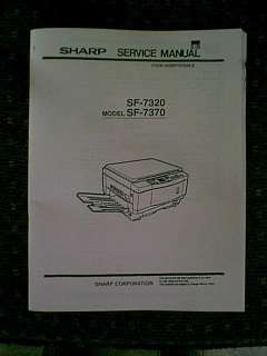 SHARP SF 7320 SF 7370 COPIER COPY MACHINE OWNERS MANUAL  