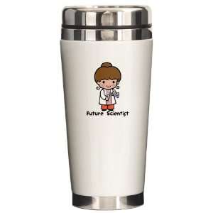 Future Scientist Girl Chemistry Ceramic Travel Mug by  